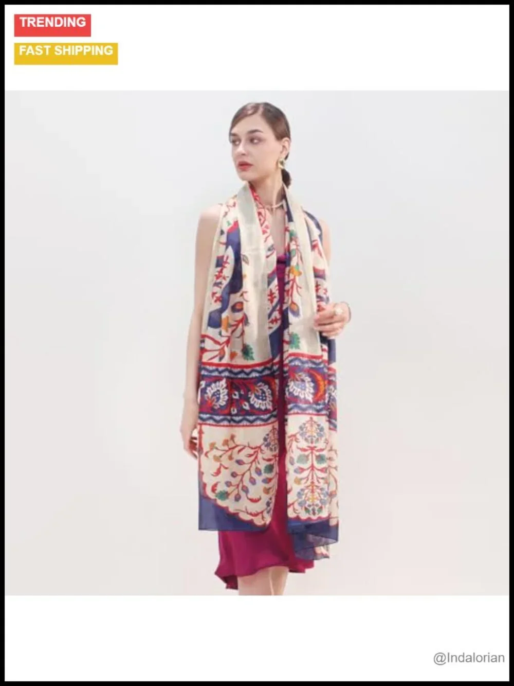 100% Mulberry Silk Shawl Wrap for Women Evening Dress, Lightweight, Oversized